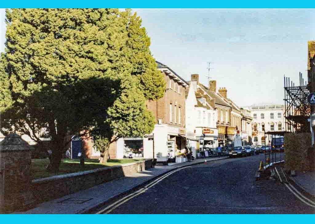 Wimborne High Street from the Minster